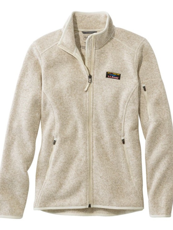 L.L. Bean Jackets & Blazers - Women's L.L.Bean Sweater Fleece Full-Zip Jacket Cream Sailcloth